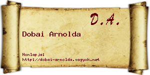 Dobai Arnolda névjegykártya